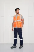 Orange Safety İkaz Yeleği Mühendis Tipi Reflektörlü thumbnail 2