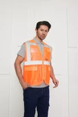 Orange Safety İkaz Yeleği Mühendis Tipi Reflektörlü thumbnail 6