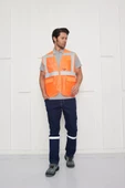 Orange Safety İkaz Yeleği Mühendis Tipi Reflektörlü thumbnail 1