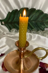 Bakır Şinanay Mumluk Kandil Bakır Renk thumbnail 1