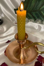 Bakır Şinanay Mumluk Kandil Bakır Renk thumbnail 2