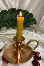 Bakır Şinanay Mumluk Kandil Bakır Renk thumbnail 3