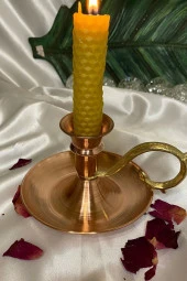 Bakır Şinanay Mumluk Kandil Bakır Renk thumbnail 7