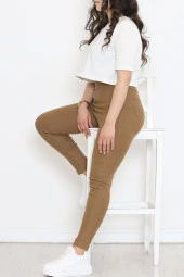 Büyük Beden Raporlu Tayt Kahve thumbnail 2