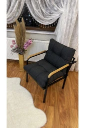 Modern Style Home Modern Avcılar Balkon, Bahçe, Cafe - Metal Kanepe Koltuk Takımı – Tekli - 2