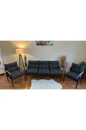 Modern Style Home Modern Avcılar Balkon, Bahçe, Cafe - Metal Kanepe Koltuk Takımı - 3+1+1 - 5