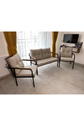 MODERNDEKORASYON " Dünya Balkon, Bahçe, Cafe - Metal Kanepe Koltuk Takımı - 2+1+1 - 2