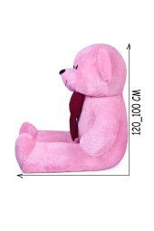 120-100 Cm Papyonlu Büyük Pembe Ayıcık (%100 Yerli) thumbnail 3