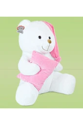 Yastıklı Uyku Arkadaşı 80cm Peluş Ayıcık thumbnail 1