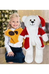 80 Cm Noel Baba Şapkalı Ayıcık Yeni Yıl ,yılbaşı Hediyesi - 1