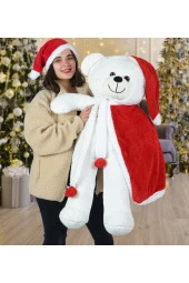 100 Cm Pelerinli Noel Baba Ayıcık Yeni Yıl ,yılbaşı Hediyesi - 1