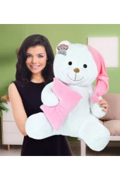 Yastıklı Uyku Arkadaşı 80cm Peluş Ayıcık thumbnail 2