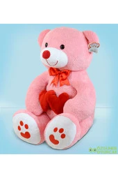 Özgüner 100 Cm Pembe Bobo Peluş Ayıcık - 1