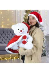 65 Cm Noel Baba Pelerinli Ayıcık Yeni Yıl ,yılbaşı Hediyesi - 1