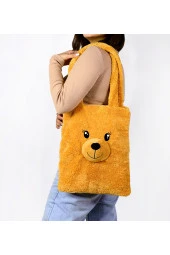 Yumuşacık Peluş Ayıcıklı Omuz Çantası - 1