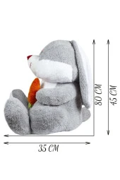 Sevimli 80 Cm Elinde Havuç Tutan Tavşan - 3