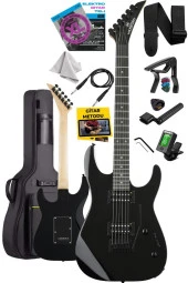 Maxword Grade Black Rosewood Klavye HH Yüksek Kaliteli Floyde Rose Elektro Gitar - 2