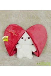 Sürprizli Pelüş Kalp Tavşan 50 Cm thumbnail 3