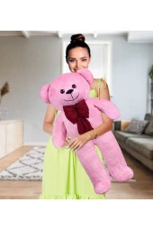 100-120 Cm Papyonlu Sevimli Peluş Şaşkın Ayı - Sevgiliye Özel Hediye - 1
