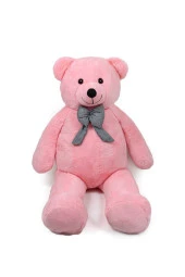 Pembe Büyük Papyonlu Ayıcık 140 Cm - 3