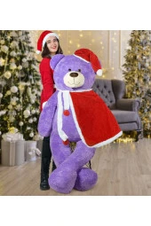 160 Cm Noel Baba Pelerinli Ayıcık Yeni Yıl, Yılbaşı Hediyesi - 1