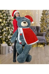 160 Cm Noel Baba Pelerinli Ayıcık Yeni Yıl, Yılbaşı Hediyesi - 1