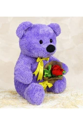 55 Cm Elinde Gül Tutan Ayıcık thumbnail 2