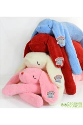 100 Cm Uyku Arkadaşı Sevimli Tavşan Kırmızı (%100 Yerli) thumbnail 3
