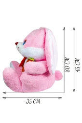 Sevimli 80 Cm Elinde Havuç Tutan Tavşan - 3