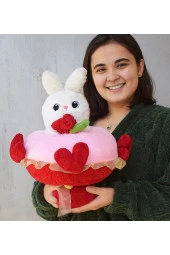 Pandamkee Peluş Tavşan Sevgi Buketi Ve Hediye Seti Sevgililer Günü Doğum Günü Hediye thumbnail 1