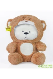 Uykumcuk Gold Kapşonlu Peluş Ayı Sevgiliye Özel 90 Cm (%100 YERLİ) thumbnail 2