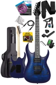 Maxword Grade Blue Rosewood Klavye HH Yüksek Kaliteli Elektro Gitar thumbnail 2