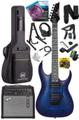 Maxword Grade-50AMP Blue Rosewood Yüksek Kalite 50W Amfili Elektro Gitar - 1