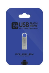 Powerway 256 Gb Metal Flash Bellek Metal Tasarım Usb Bellek The Latest Tecnology Data Traveler - 1
