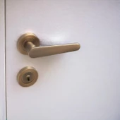 Kayı Antik Sarı Oda Kapı Kolu Daire Rozetli Sürgülü ve Çelik Kapı Kulpu Uyumlu Sağ Sol Uygun Kolları thumbnail 7