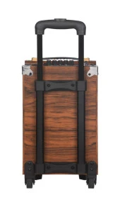 Torima B-Q12 Mikrofonlu Kumandalı Taşınabilir Tekerlekli Bluetooth Hoparlör Kahverengi thumbnail 3