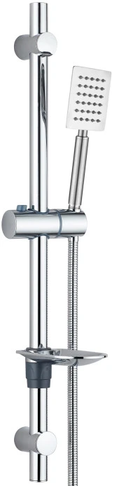 T-MAY Sart Mat İnox Oval Borulu Hareketli Sürgülü Duş Seti Üst Takımı - 1