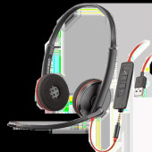 Plantronics Blackwire C3225 USB-A Çift Taraflı Taçlı Kulaklık - 1