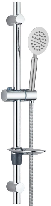 T-MAY Sardes Mat İnox Oval Borulu Hareketli Sürgülü Duş Seti Üst Takımı - 1