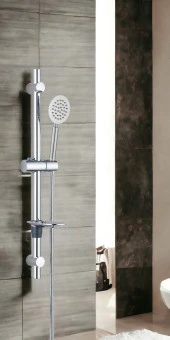 T-MAY Sardes Mat İnox Oval Borulu Hareketli Sürgülü Duş Seti Üst Takımı - 2