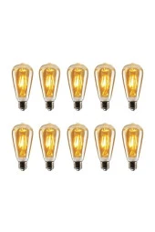 OKYANUSAYD Edison St64 Flamanlı Rustik 4w Led Ampul 10'lu Dekoratif Vintage Aydınlatma Amber Rengi St64 10lu - 2