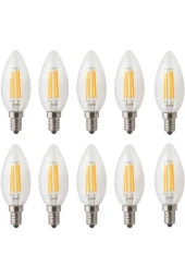 ORBUS 4w E14 Şeffaf Sarı Işık Mum Rustik Led Ampul - 1