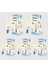 ORBUS Bright LED Ampul 4.8W SARI IŞIK E14 425Lm 5 ADET - 1
