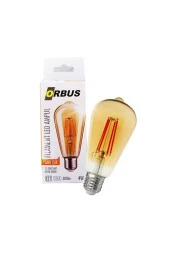 ORBUS St64 4w Filament Bulb Amber E27 300lm Ampul - 2200k Sarı Işık - 2
