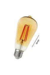 ORBUS St64 4w Filament Bulb Amber E27 300lm Ampul - 2200k Sarı Işık - 3