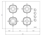 Silverline CS5665W01 65cm Beyaz Cam Ankastre Ocak - 2