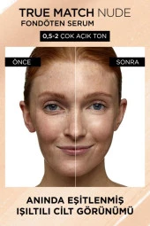 L'Oreal Paris L'oréal Paris True Match Nude Fondöten Serum 0.5-2 Very Light - 3