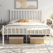 HFT HOME Metal Karyola, Çınar Metal Karyola Siyah Beyaz Gold renk seçenekli, Çift Kişilik 23 140x190BEYAZ thumbnail 1