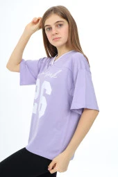 Kız Çocuk V Yaka T-Shirt 9-14 Yaş Lx021 - 11