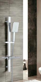 T-MAY Çınar Kare Borulu Hareketli Sürgülü Duş Seti Üst Takımı - 1